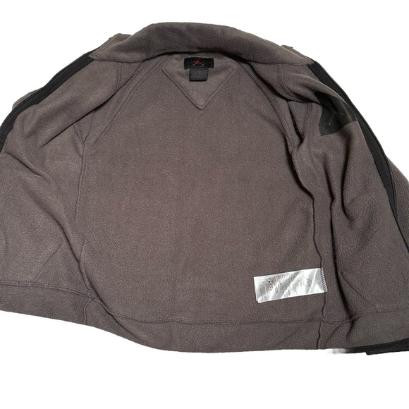 Nike Jordan Fleece Jacket Boys Youth Jumpman Gray Full Zip Rayon Blend Size M - Picture 3 of 8